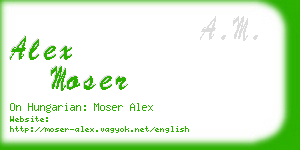 alex moser business card